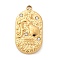 304 Stainless Steel Pendants, with Rhinestone, Oval with Constellation Charm, Real 18K Gold Plated, Aquarius, 25x13x3mm, Hole: 1.8mm