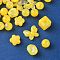 Opaque Acrylic Beads, Glitter Beads, Mixed Shapes, Gold, 10.5~17x11~20x5.5~13.5mm, Hole: 1.6~3mm