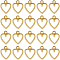 100Pcs Tibetan Style Alloy Charms, Hollow Heart Charms, Golden, 14x11.5x1.3mm, Hole: 1.6mm, 100pcs/set