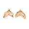Brass Charms, Cadmium Free & Nickel Free & Lead Free, Fishtail Charm, Real 18K Gold Plated, 10x11x2mm, Hole: 1x1.7mm