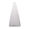 Non-Tarnish 304 Stainless Steel Pendants, Stamping Blank Tag, Triangle, Stainless Steel Color, 40x19x1mm, Hole: 1.2mm