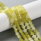 Natural Lemon Jade Beads Strands, Star, 6x6x2.5mm, Hole: 0.7mm, about 71~73pcs/strand, 14.37''~14.96''(36.5~38cm)
