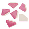 Glitter Imitation Leather Book Corner Protectors, Diamond Shape, Hot Pink, 52x71.5x2mm
