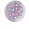 ABS Plastic Imitation Pearl Nail Art Decorations, Rainbow Gradient Mermaid Pearl Beads, Micro Beads, Round, Colorful, Size: about