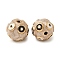 304 Stainless Steel Enamel Beads, Round Beads, Ion Plating(IP), Real 18K Gold Plated, Colorful, 14.5~15mm, Hole: 2mm