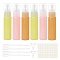 30ML Empty PET Pump Press Bottles, with 2ml Disposable Dropper, Mini Transparent Plastic Funnel Hopper and Label Paster, Mixed Color