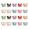 Alloy Enamel Charms, Butterfly, Light Gold, Mixed Color, 10.5x13x3mm, Hole: 2mm