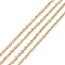 Ion Plating(IP) 304 Stainless Steel Cable Chains, with Spool, Soldered, Textured, Golden, 1.7x1.2x0.2mm, about 32.8 Feet(10m)/roll