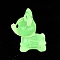 Luminous Resin Dog Display Decorations, Glow in the Dark Ornaments, Micro Landscape Garden Decorations, Pink, 19x15x11mm