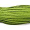 3-Ply PU Leather Braided Cord, Flat, Yellow Green, 5x1.5mm, about 107.17 Yards(98m)/Bundle