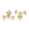 Tibetan Style Chandelier Components, Lead Free and Cadmium Free, Triangle, Antique Golden, 25x28x4mm, Hole: 3mm