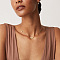 Bohemian Style Brass Crystal Rhinestone Pendant Necklaces for Women, Golden, Half Round, 17.72 inch(45cm)