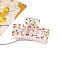 Rectangle Printed Plastic Claw Hair Clips, Hair Accessories for Women & Girls, Cherry, 45x85x40mm