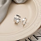 2Pcs Alloy Finger Rings Sets, Platinum, Star, Inner Diameter: 16~19mm