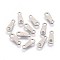 Tarnish Resistant 304 Stainless Steel Chain Tabs, Chain Extender Connectors, Teardrop, Stainless Steel Color, 10x4x0.5mm, Hole: 1.4mm and 1.8mm
