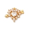 Brass Micro Pave Cubic Zirconia Pendants, Heart & Arrow Charms, Long-Lasting Plated, Nickel Free, Real 18K Gold Plated, 21x26x5mm, Hole: 1.2mm