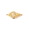 Brass Micro Pave Clear Cubic Zirconia Conch Shaped Connector Charms, Long-Lasting Plated, Cadmium Free & Lead Free, Rack Plating, Real 18K Gold Plated, 24x10x8mm, Hole: 1.2mm and 1.4mm