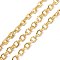 Brass Cable Chains, with Spool, Unwelded, Real 18K Gold Plated, 8x5x1mm and 9x7x1mm