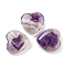 Heart Natural Amethyst Palm Stones, Anxiety Healing Thumb Stone, 19.5~20.5x20~20.5x5.8~6.8mm