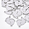 Tarnish Resistant 201 Stainless Steel Links connectors, Laser Cut Links, Foot, Stainless Steel Color, 19x16x1mm, Hole: 1.6mm