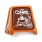 Coffee Theme Opaque Resin Decoden Cabochons, Signboard, 22.5x24x6mm