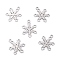 Non-Tarnish 201 Stainless Steel Pendants, Snowflake, Stainless Steel Color, 23x17.5x1mm, Hole: 2mm