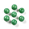 Opaque Solid Color Glass Beads, Round, Medium Sea Green, 8~8.5mm, Hole: 1.2~1.6mm, about 1420pcs/1000g