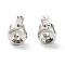 Brass Crimp Beads, Loose Spacer Beads, Stopper Crimp Charms, Long-Lasting Plated, Rondelle, Platinum, 4.5x3.5x3mm, Hole: 1mm