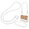 2Pcs 2 Style PU Leather Bag Handles, with Alloy Snap Clasp, White, 357~1300mm, 1pc/style