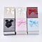 Cardboard Jewelry Set Boxes, with Sponge Inside, Rectangle with Bowknot, Mixed Color, 9x7x3cm
