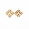 Brass Micro Pave Clear Cubic Zirconia Connector Charms, Nickel Free, Chinese Knot, Real 18K Gold Plated, 14x18x2mm, Hole: 1.2mm