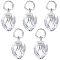 Beebeecraft 1 Box 5Pcs Flower Charms Sterling Silver Plant Oval Lotus Bud Nature Charms Dangle Charms Pendants with Jumping Ring Craft Supplies for DIY Jewellery Making
