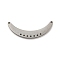Non-Tarnish 304 Stainless Steel Chandelier Component Links, Laser Cut, Crescent Moon, Stainless Steel Color, 9.5x23.5x1mm, Hole: 0.9mm