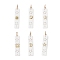 6Pcs 6 Styles Natural Shell Rectangle Pendants, with Brass Sun Moon Star Slices, Golden, White, 36x7x2.5~3mm, Hole: 3mm, 1pc/style