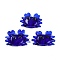 Handmade Lampwork Beads, Crab, Blue, 15~17x22~24x7.5~9mm, Hole: 1.6~2mm
