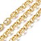 Brass Coffee Bean Link Chains, Cadmium Free & Nickel Free & Lead Free, Unwelded, with Spool, Real 18K Gold Plated, 8.5x5.5x3mm, about 32.81 Feet(10m)/Roll