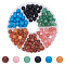 Natural & Synthetic Mixed Gemstone Beads, No Hole/Undrilled, Round, 8mm, 6 materials, 22pcs/material, 132pcs/box