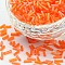 Transparent Colours Rainbow Glass Bugle Beads, AB Color, Orange, 6x1.8mm, Hole: 0.6mm