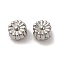 Non-Tarnish 304 Stainless Steel Beads, Flower, Stainless Steel Color, 5.5x5x4mm, Hole: 1.5mm