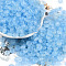 Transparent Colours Glass Seed Beads, Donut, Light Sky Blue, 6.5x3mm, Hole: 1.8mm, about 30pcs/10g