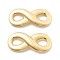 Brass Connector Charms, Cadmium Free & Nickel Free & Lead Free, Infinity Links, Real 18K Gold Plated, 31x14.5x3.3mm, Hole: 7.5x5mm