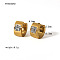 Stylish 304 Stainless Steel Hoop Earrings, with Clear Cubic Zirconia, Golden, 13.6x6.8x2.2mm