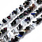 Electroplate Glass Beads Strands, Triangle, Clear, 3.5x6x4.5mm, Hole: 1mm, about 100pcs/strand, 13.39''(34cm)