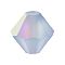 Preciosa® Crystal Beads, Czech Crystal, Bicone(451 69 302 Rondelle), 30020 20019 Light Sapphire AB Matt, 4mm, Hole: 0.8mm