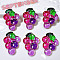 Transparent Resin Cabochons, Imitation Fruit, with Paillette, Grape, 31x23mm