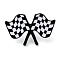 Black Alloy Brooches, Enamel Pins, for Backpack Clothes, Flag, 18.5x29.5x2mm
