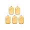 201 Stainless Steel Pendants, Rectangle with Sun, Real 18K Gold Plated, 25x14x1.5mm, Hole: 1.8mm