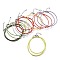Polyester Cord Braided Necklace Makings, with Brass Findings, Stainless Steel Clasps, Long-Lasting Plated, Golden, Mixed Color, 18-3/4 inch(47.5cm)