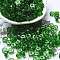 Transparent Colours Glass Seed Beads, Column, Green, 6x3mm, Hole: 1.4mm, about 2027pcs/pound