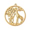 304 Stainless Steel Giraffe Pendants, Animal Charms, Ion Plating(IP), Real 18K Gold Plated, 38x35x2.5mm, Hole: 2mm